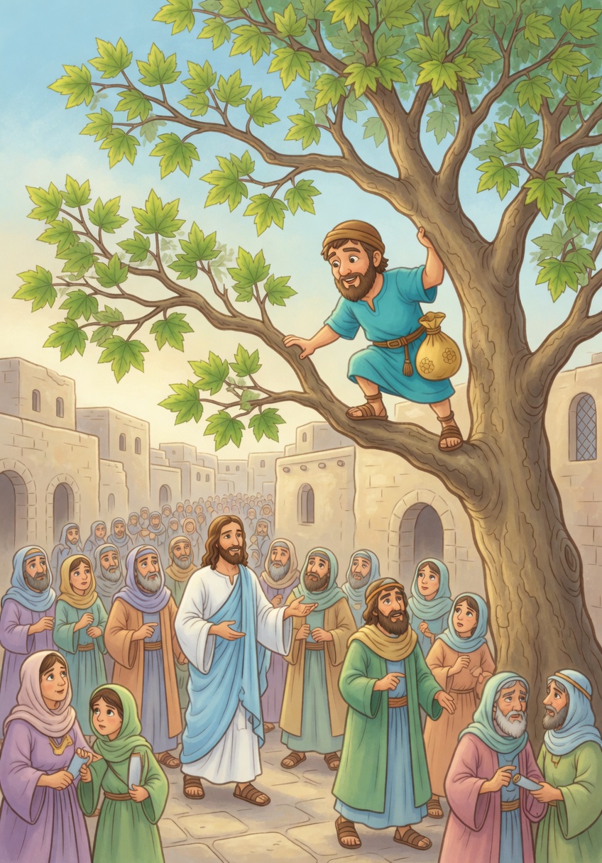 Zacchaeus — Bible coloring picture