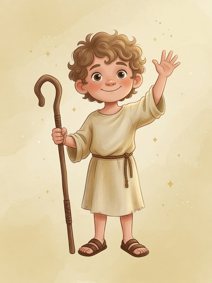 Little Shepherd waves hello